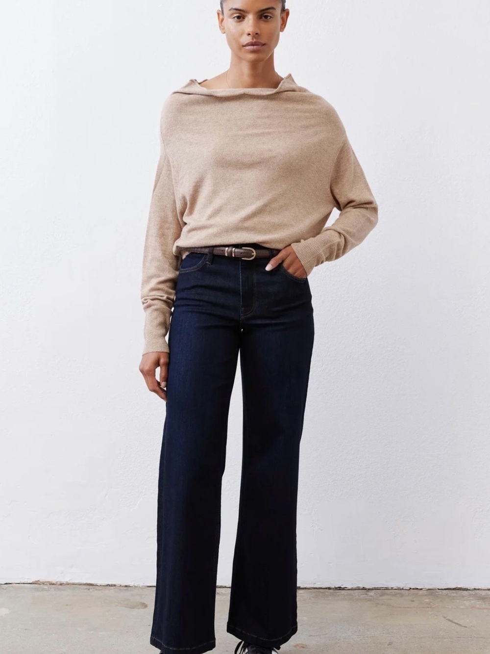 EUC Ruti High-Rise Wide Leg Jeans in Dark Indigo